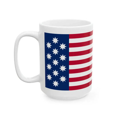 John Shaw Flag Red First (United States) White Coffee Mug - Go Mug Yourself