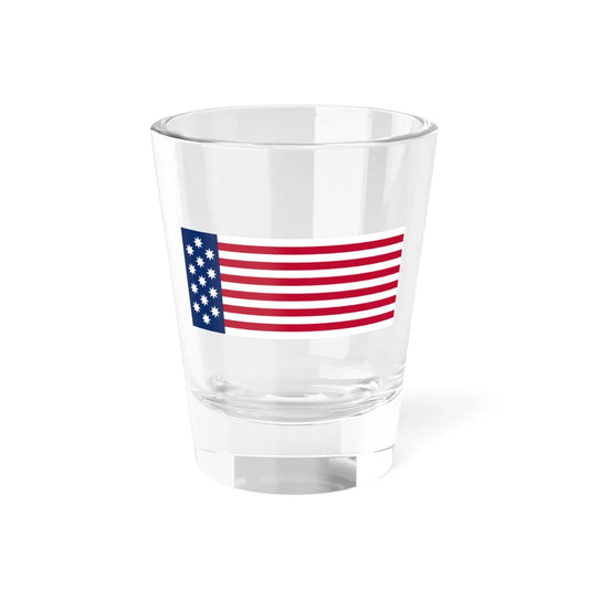 John Shaw Flag White First (United States) Shot Glass 1.5oz 1.5oz - Go Mug Yourself
