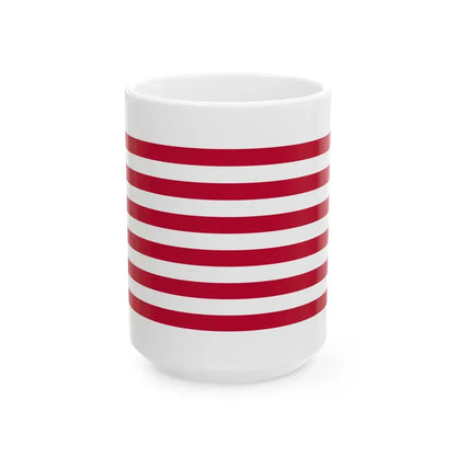 John Shaw Flag White First (United States) White Coffee Mug 15oz - Go Mug Yourself