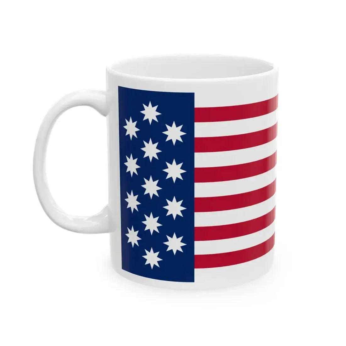 John Shaw Flag White First (United States) White Coffee Mug - Go Mug Yourself