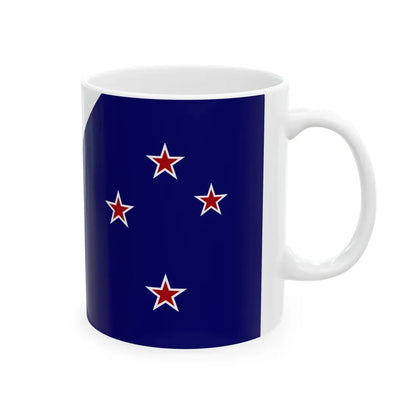 John Trafts New Zealand Flag  (New Zealand) White Coffee Mug - Go Mug Yourself