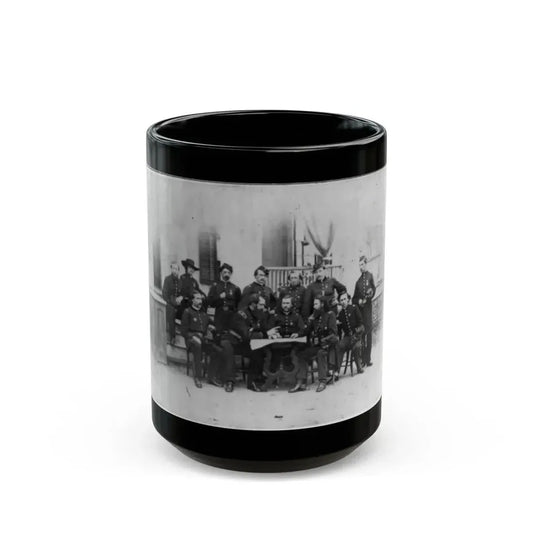 John W. Geary And Staff In Atlanta (U.S. Civil War) Black Coffee Mug 15oz - Go Mug Yourself