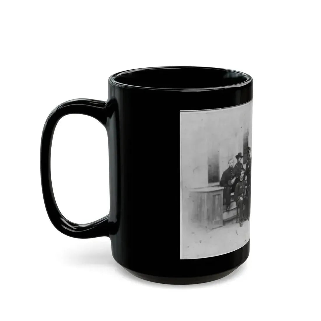 John W. Geary And Staff In Atlanta (U.S. Civil War) Black Coffee Mug - Go Mug Yourself
