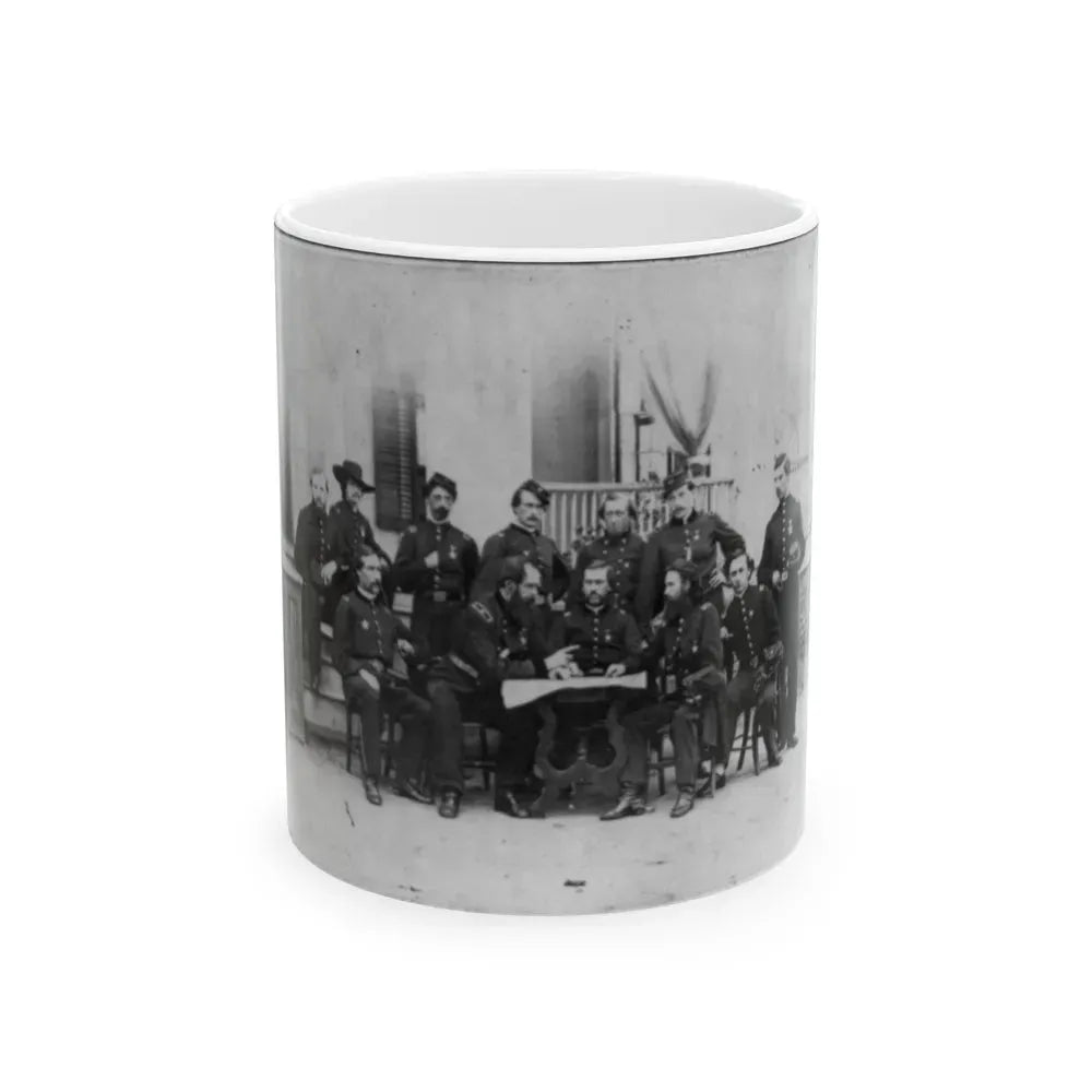 John W. Geary And Staff In Atlanta (U.S. Civil War) White Coffee Mug 11oz - Go Mug Yourself