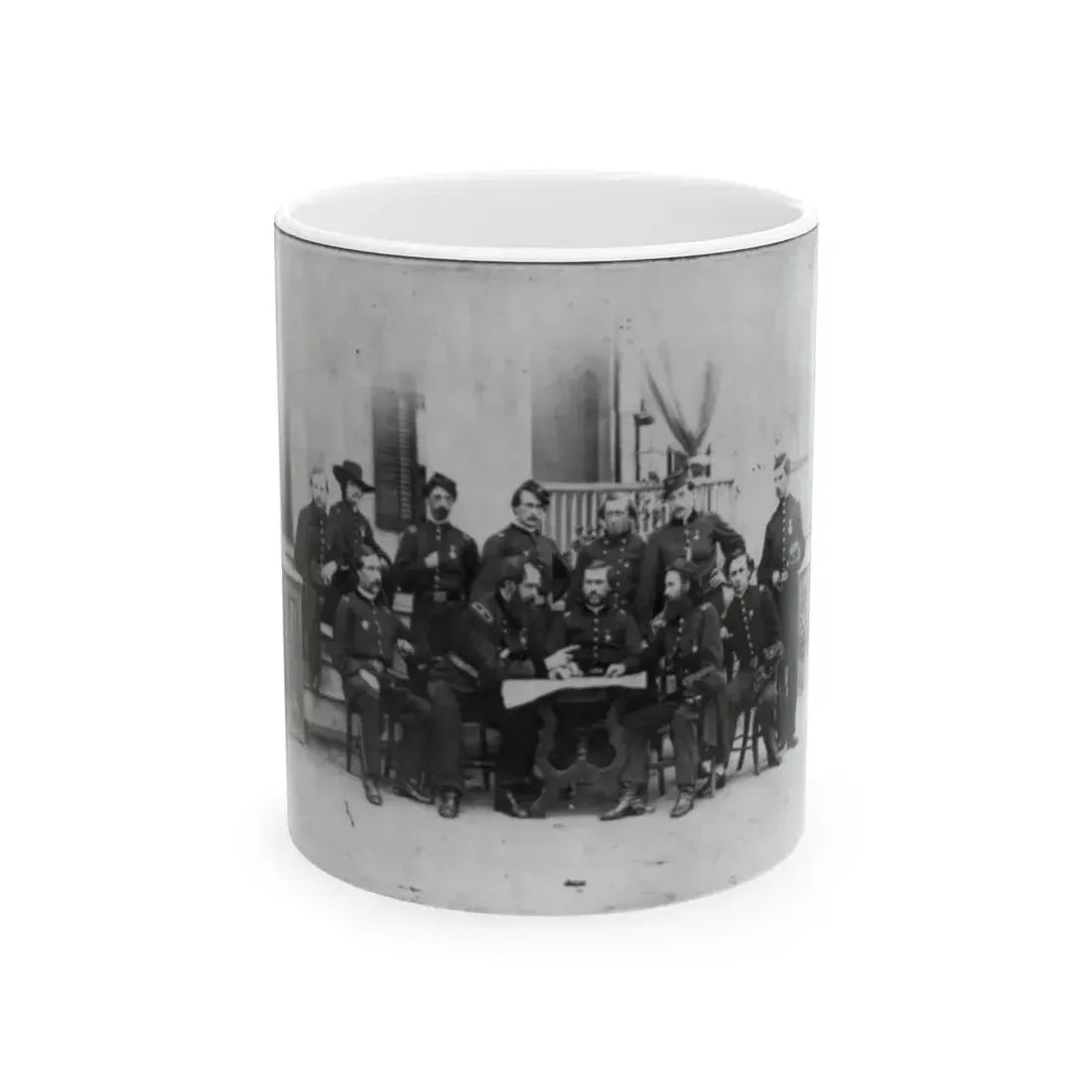 John W. Geary And Staff In Atlanta (U.S. Civil War) White Coffee Mug 11oz - Go Mug Yourself