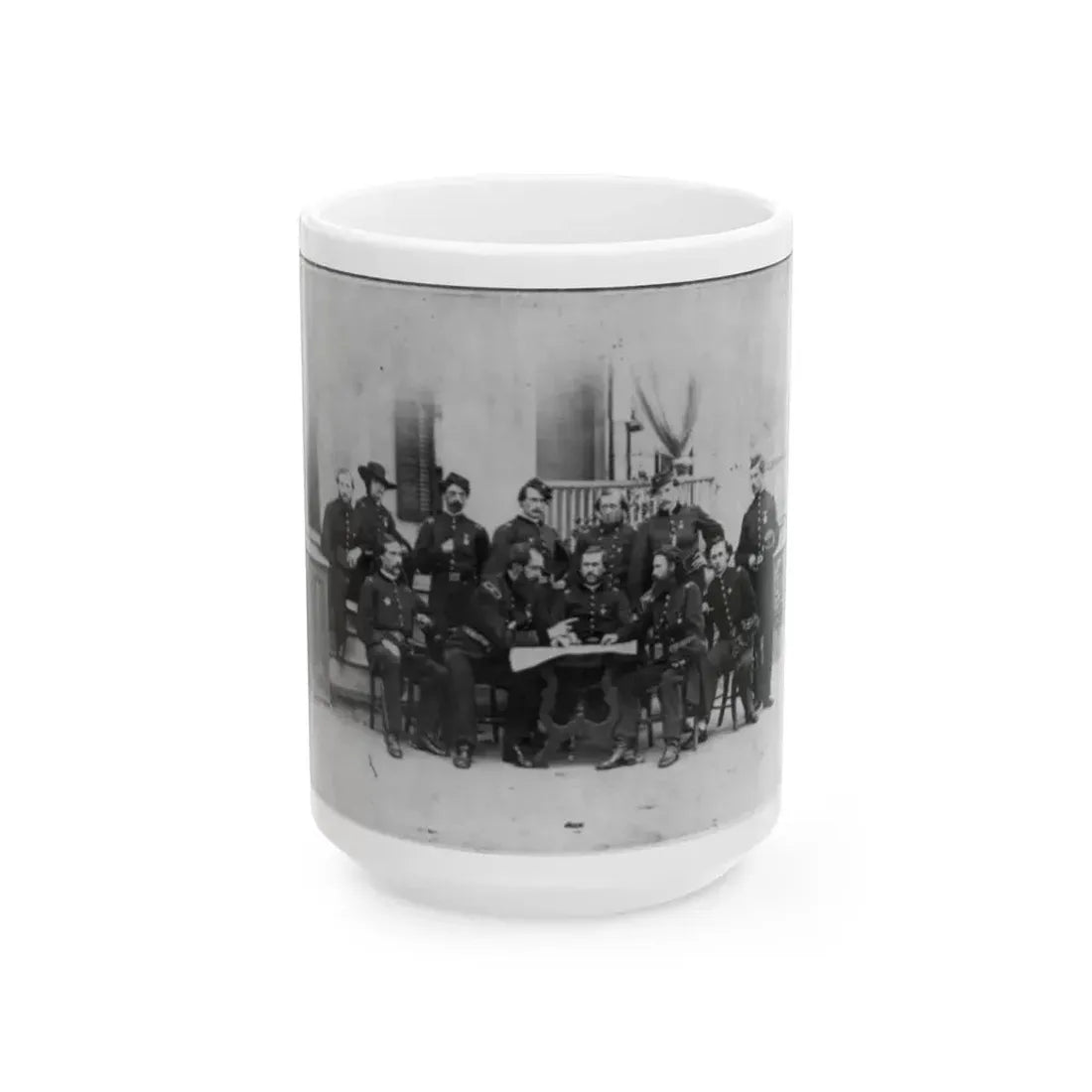John W. Geary And Staff In Atlanta (U.S. Civil War) White Coffee Mug 15oz - Go Mug Yourself