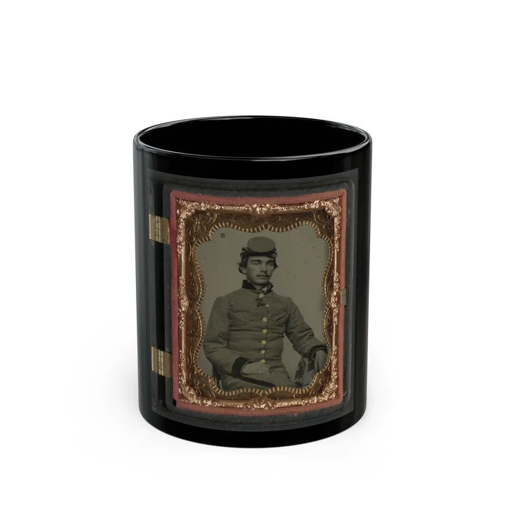 John W. Anthony Of Company B, 11th Virginia Infantry Regiment, Southern Guards (U.S. Civil War) Black Coffee Mug-11oz-Go Mug Yourself