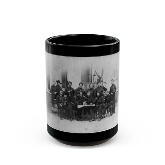 John W. Geary And Staff In Atlanta (U.S. Civil War) Black Coffee Mug-15oz-Go Mug Yourself