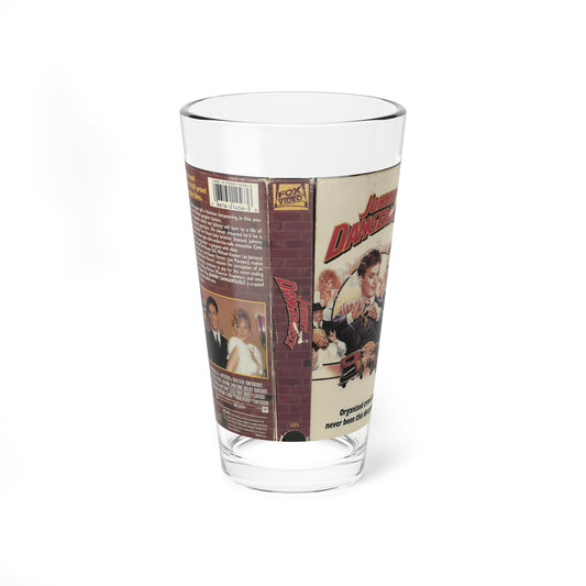 JOHNNY DANGEROUSLY (VHS COVER) Pint Glass 16oz-16oz-Go Mug Yourself