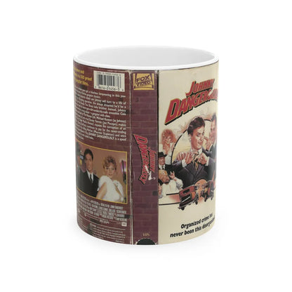 JOHNNY DANGEROUSLY (VHS COVER) - White Coffee Mug-11oz-Go Mug Yourself