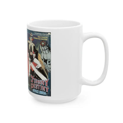 JOHNNY DESTINY SPACE NINJA (VHS COVER) - White Coffee Mug-Go Mug Yourself