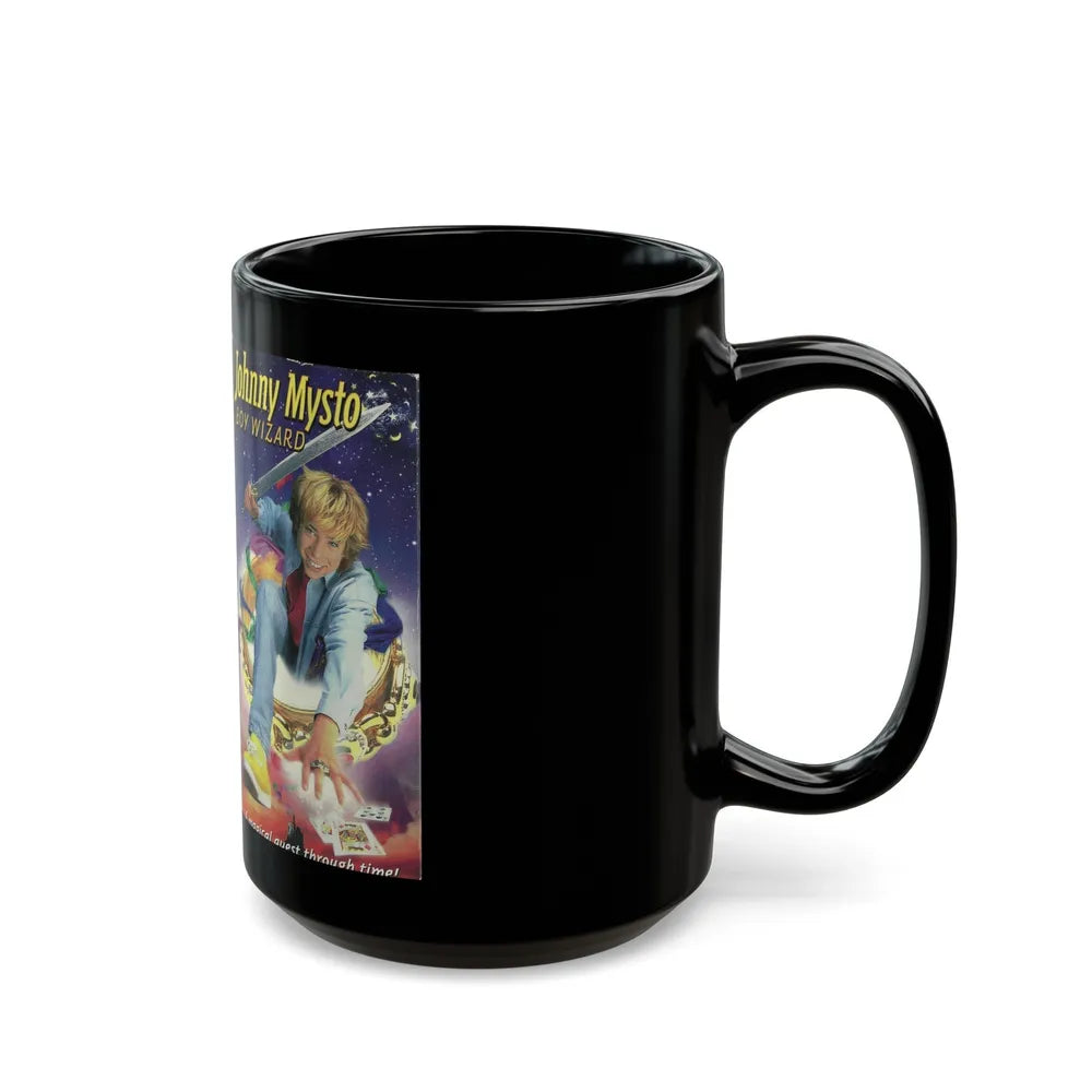 JOHNNY MYSTO BOY WIZARD (VHS COVER) - Black Coffee Mug-Go Mug Yourself