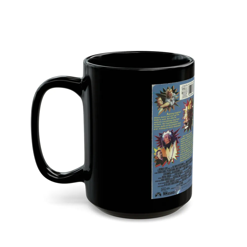 JOHNNY MYSTO BOY WIZARD (VHS COVER) - Black Coffee Mug-Go Mug Yourself