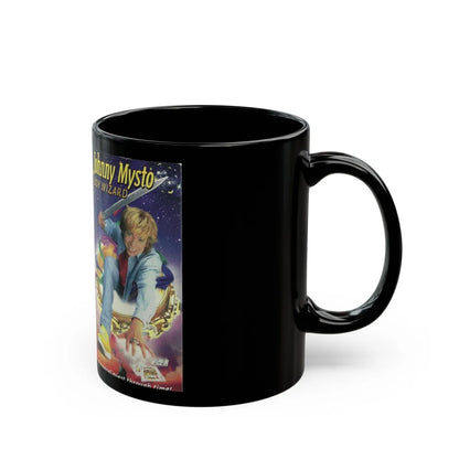 JOHNNY MYSTO BOY WIZARD (VHS COVER) - Black Coffee Mug-Go Mug Yourself