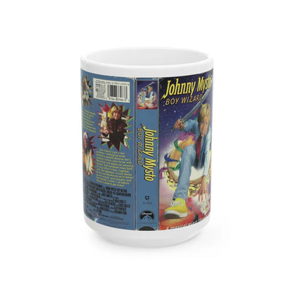 JOHNNY MYSTO BOY WIZARD (VHS COVER) - White Coffee Mug-15oz-Go Mug Yourself