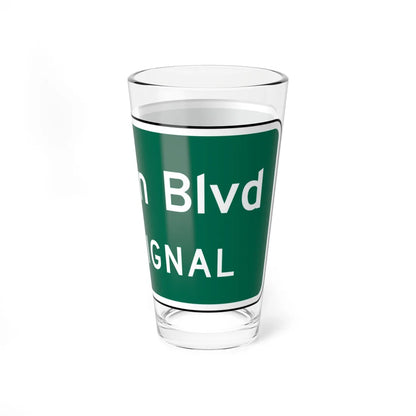 Johnson Blvd NEXT SIGNAL MUTCD D3-2 (Florida) (Road Sign) Pint Glass 16oz - Go Mug Yourself