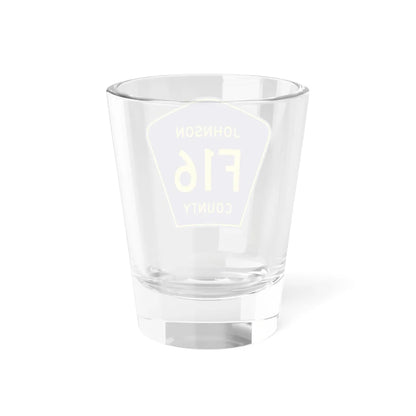 Johnson County Route F16 IA (Iowa) (Road Sign) Shot Glass 1.5oz - Go Mug Yourself