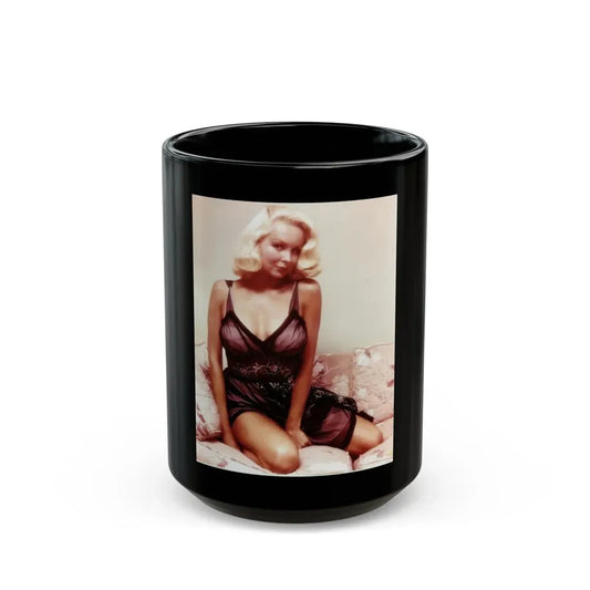 Joi Lansing #01 (Vintage Female Icon) Black Coffee Mug 15oz - Go Mug Yourself