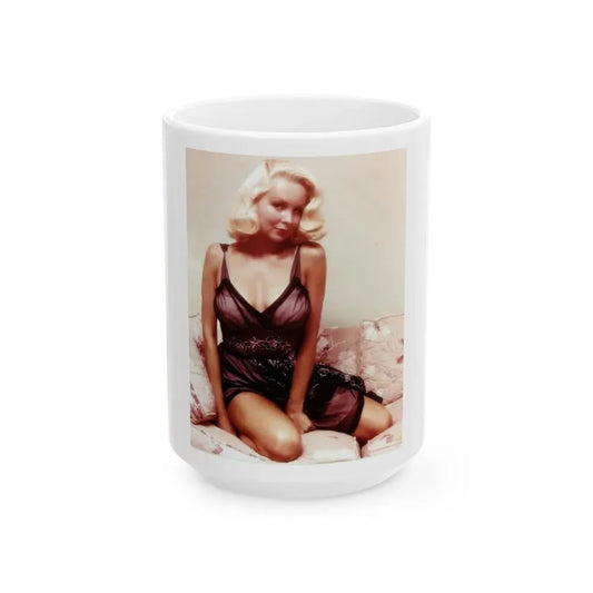 Joi Lansing #01 (Vintage Female Icon) White Coffee Mug 15oz - Go Mug Yourself