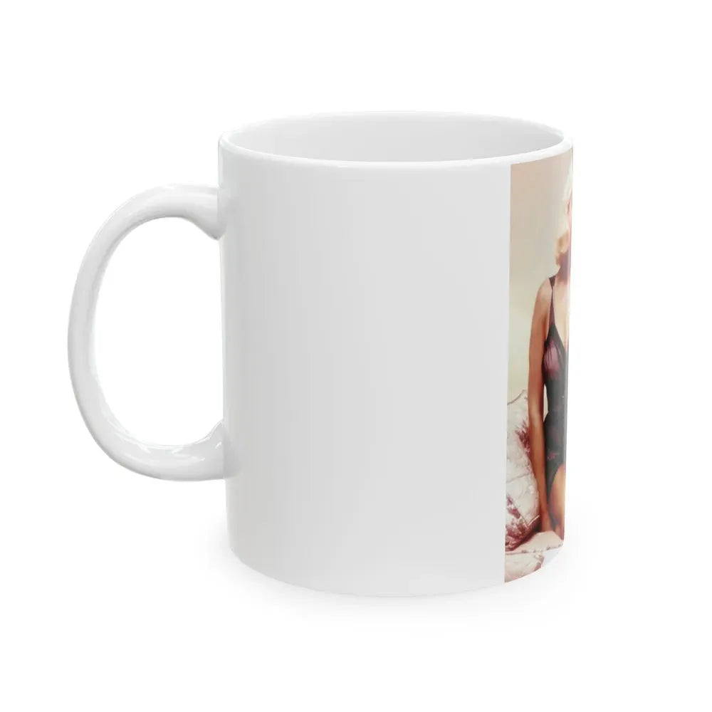 Joi Lansing #01 (Vintage Female Icon) White Coffee Mug - Go Mug Yourself