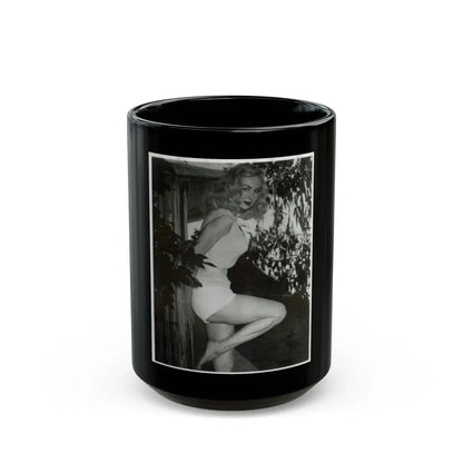 Joi Lansing #100 (Vintage Female Icon) Black Coffee Mug 15oz - Go Mug Yourself