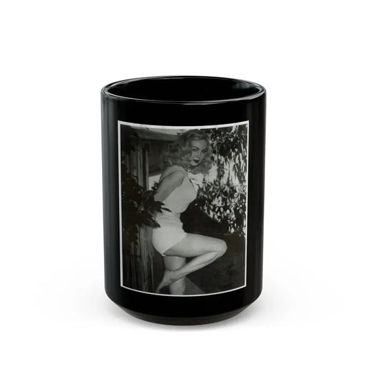 Joi Lansing #100 (Vintage Female Icon) Black Coffee Mug 15oz - Go Mug Yourself