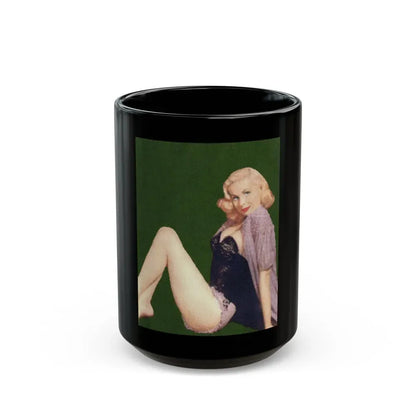 Joi Lansing #101 (Vintage Female Icon) Black Coffee Mug 15oz - Go Mug Yourself