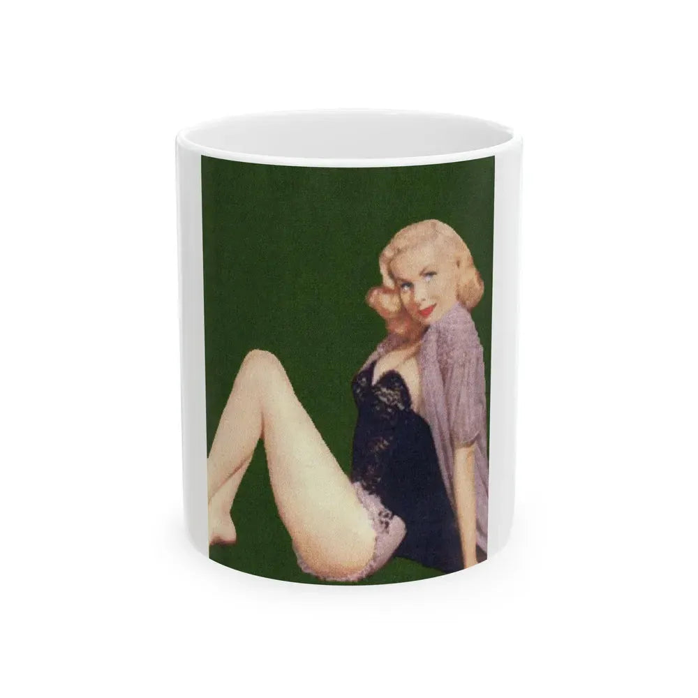 Joi Lansing #101 (Vintage Female Icon) White Coffee Mug 11oz - Go Mug Yourself