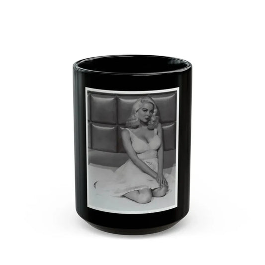 Joi Lansing #102 (Vintage Female Icon) Black Coffee Mug 15oz - Go Mug Yourself