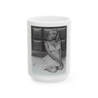 Joi Lansing #102 (Vintage Female Icon) White Coffee Mug 15oz - Go Mug Yourself