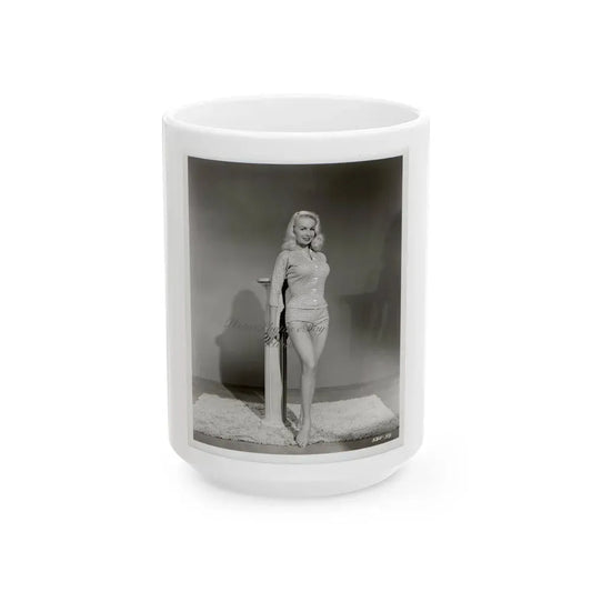 Joi Lansing #132 (Vintage Female Icon) White Coffee Mug 15oz - Go Mug Yourself