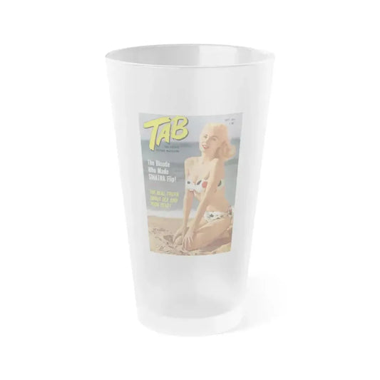 Joi Lansing #144 - Mag. Cover (Vintage Female Icon) Frosted Pint Glass 16oz 16oz Frosted - Go Mug Yourself