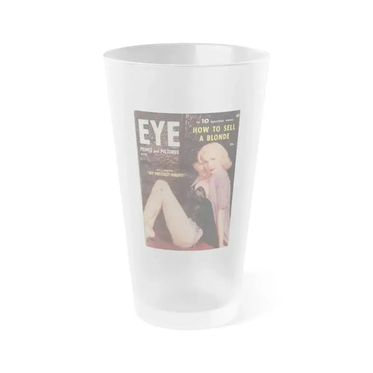 Joi Lansing #145 - Mag. Cover (Vintage Female Icon) Frosted Pint Glass 16oz 16oz Frosted - Go Mug Yourself