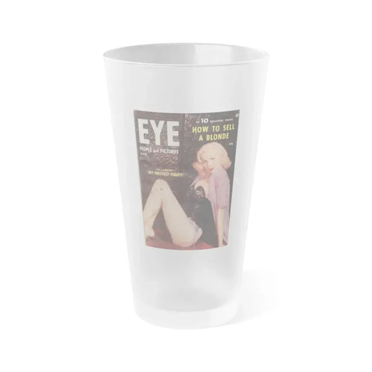 Joi Lansing #145 - Mag. Cover (Vintage Female Icon) Frosted Pint Glass 16oz 16oz Frosted - Go Mug Yourself