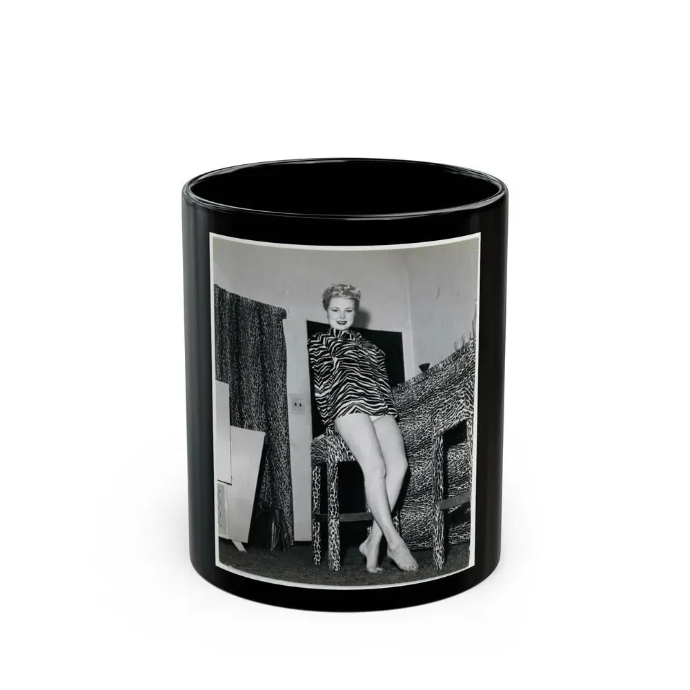 Joi Lansing #152 (Vintage Female Icon) Black Coffee Mug 11oz - Go Mug Yourself