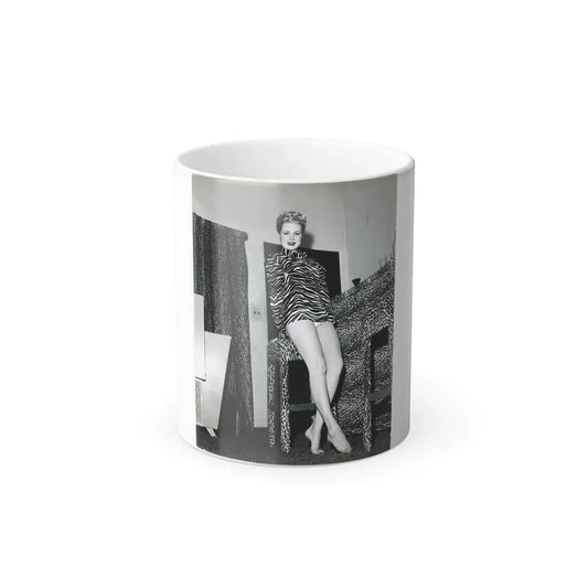 Joi Lansing #152 (Vintage Female Icon) Color Changing Coffee Mug 11oz - Go Mug Yourself