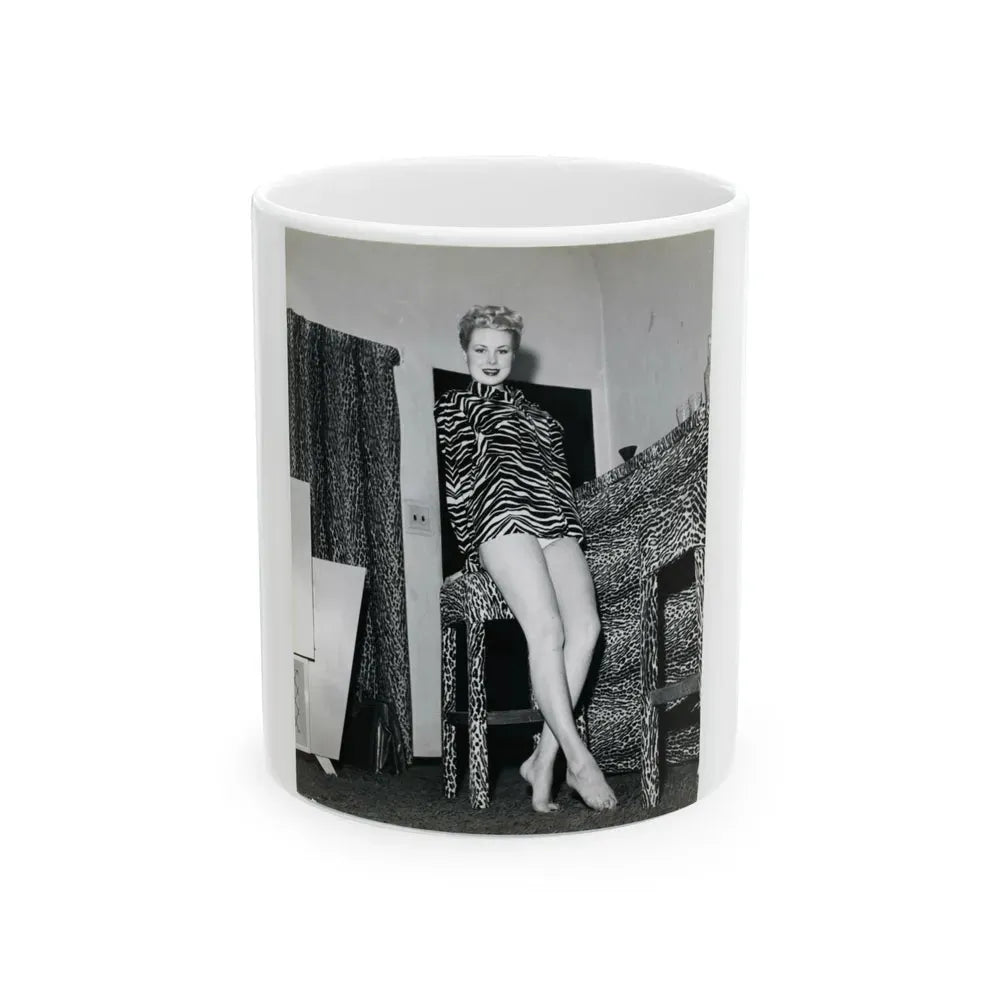 Joi Lansing #152 (Vintage Female Icon) White Coffee Mug 11oz - Go Mug Yourself