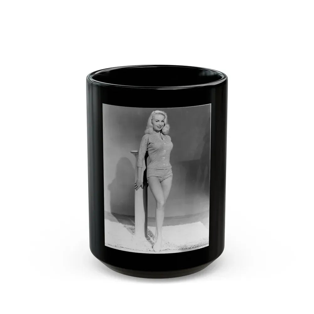 Joi Lansing #161 (Vintage Female Icon) Black Coffee Mug 15oz - Go Mug Yourself