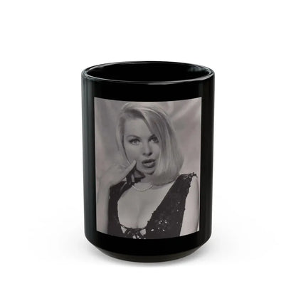 Joi Lansing #165 (Vintage Female Icon) Black Coffee Mug 15oz - Go Mug Yourself