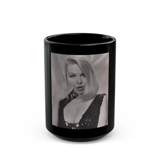 Joi Lansing #165 (Vintage Female Icon) Black Coffee Mug 15oz - Go Mug Yourself
