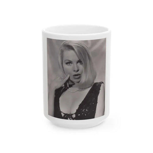 Joi Lansing #165 (Vintage Female Icon) White Coffee Mug 15oz - Go Mug Yourself
