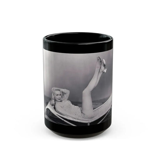 Joi Lansing #175 (Vintage Female Icon) Black Coffee Mug 15oz - Go Mug Yourself