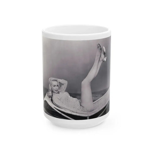Joi Lansing #175 (Vintage Female Icon) White Coffee Mug 15oz - Go Mug Yourself