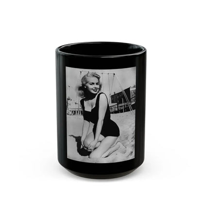 Joi Lansing #176 (Vintage Female Icon) Black Coffee Mug 15oz - Go Mug Yourself