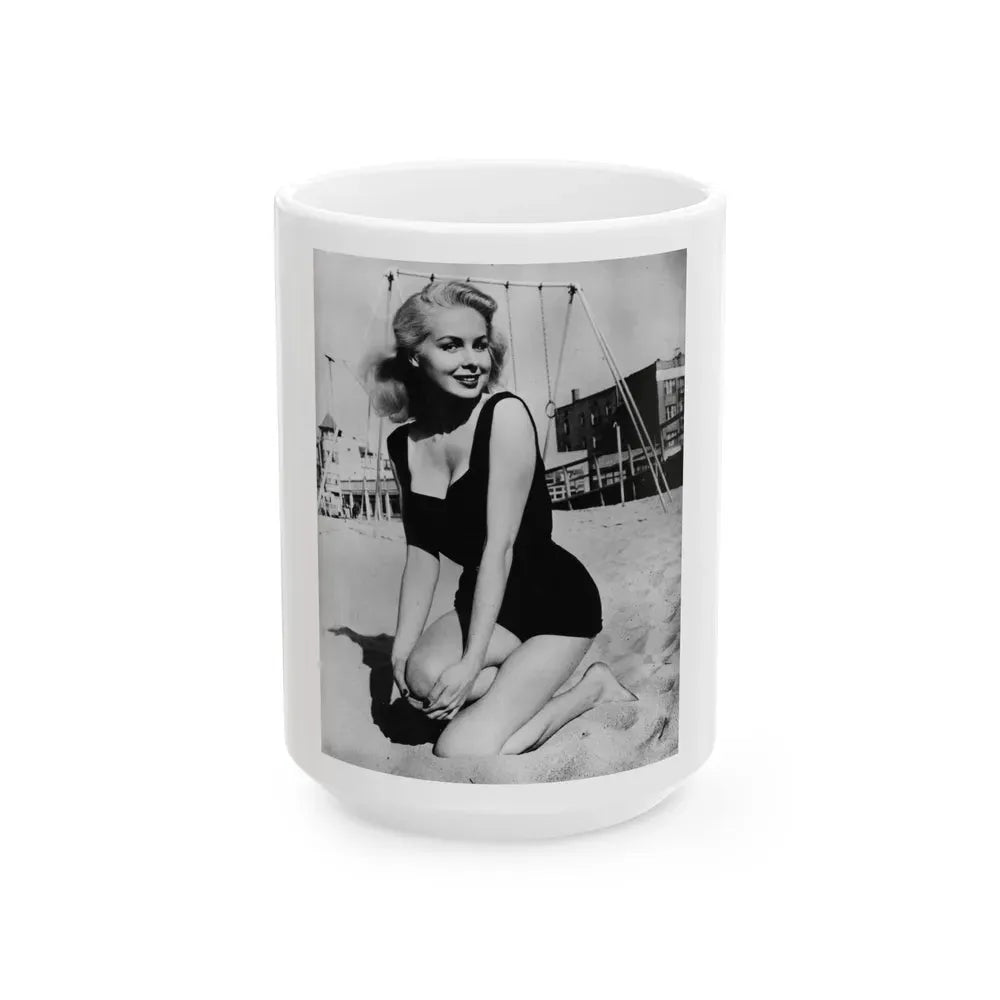 Joi Lansing #176 (Vintage Female Icon) White Coffee Mug 15oz - Go Mug Yourself