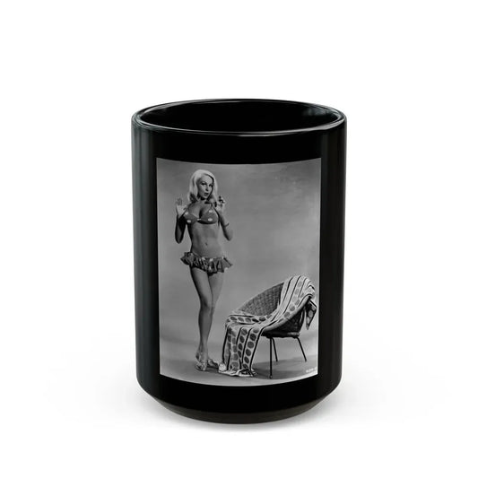 Joi Lansing #177 (Vintage Female Icon) Black Coffee Mug 15oz - Go Mug Yourself