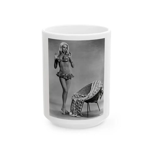 Joi Lansing #177 (Vintage Female Icon) White Coffee Mug 15oz - Go Mug Yourself