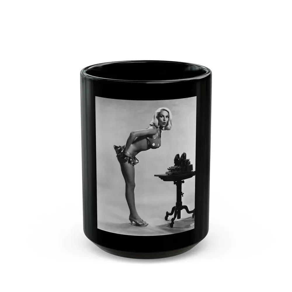 Joi Lansing #178 (Vintage Female Icon) Black Coffee Mug 15oz - Go Mug Yourself