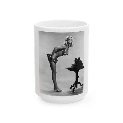 Joi Lansing #178 (Vintage Female Icon) White Coffee Mug 15oz - Go Mug Yourself