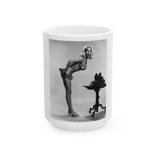 Joi Lansing #178 (Vintage Female Icon) White Coffee Mug 15oz - Go Mug Yourself
